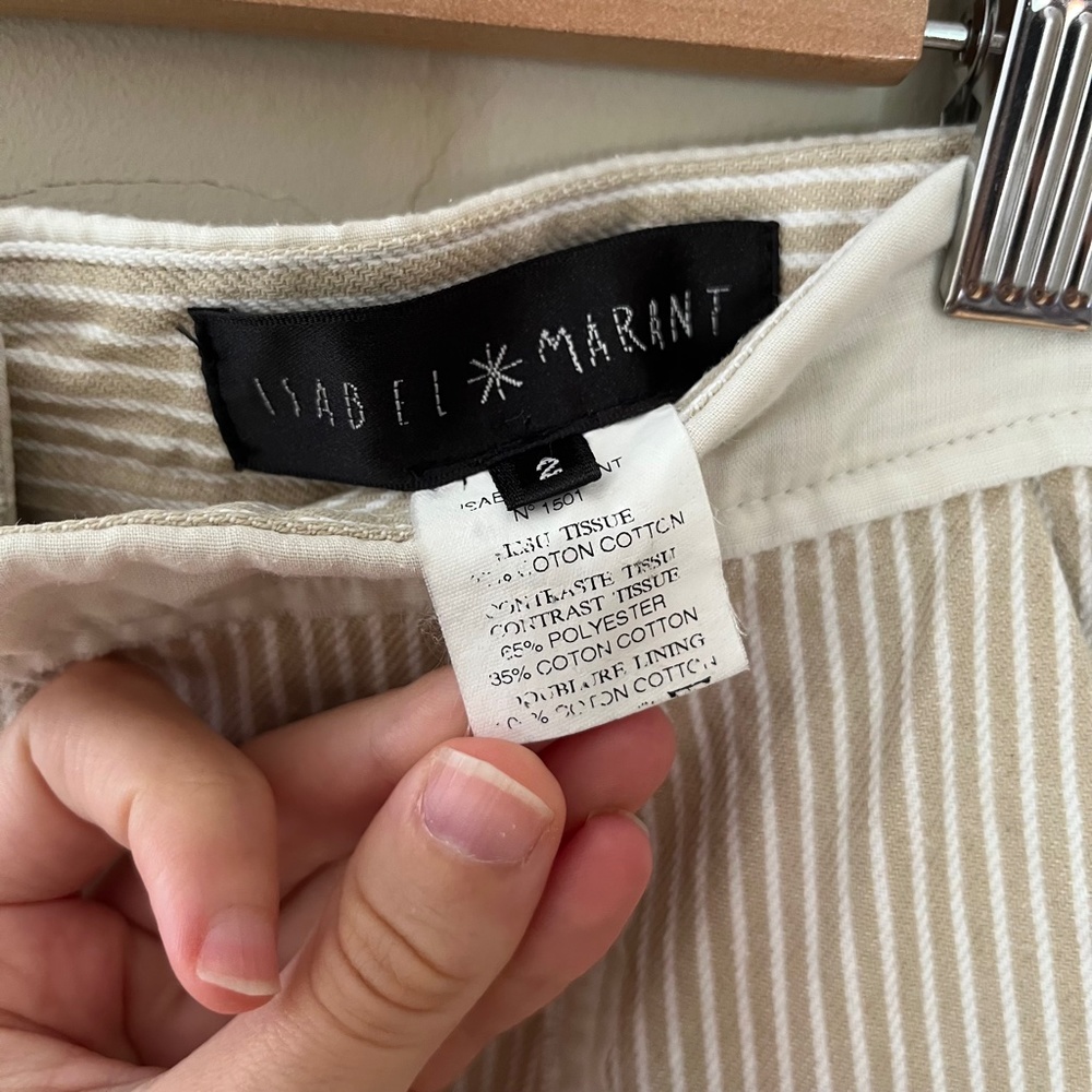 isabel marant white cotton canvas skirt - Picture 9 of 10
